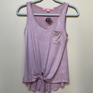 Front tie tank top